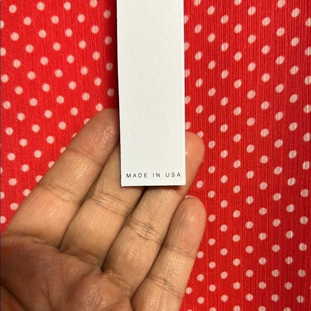 Three Eighty Two Red Polka Dot flowy dress - Picture 5 of 11